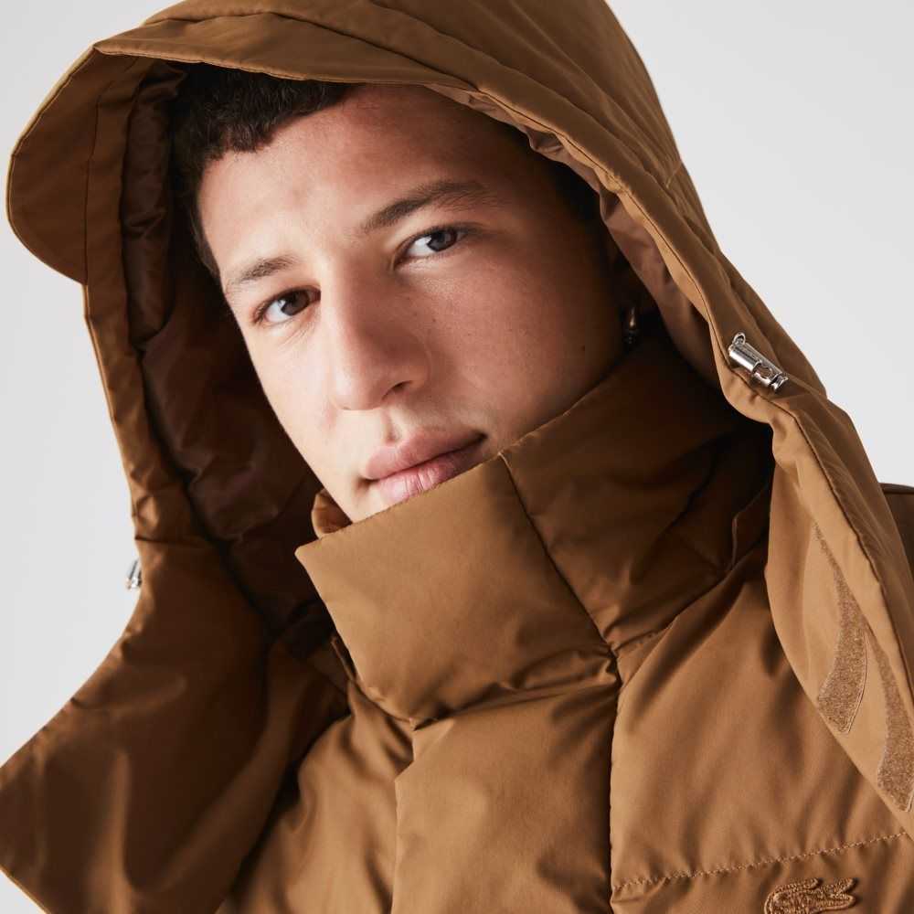 Lacoste Detachable Hood Long Puffer Coat Bruna | XQEID-7261