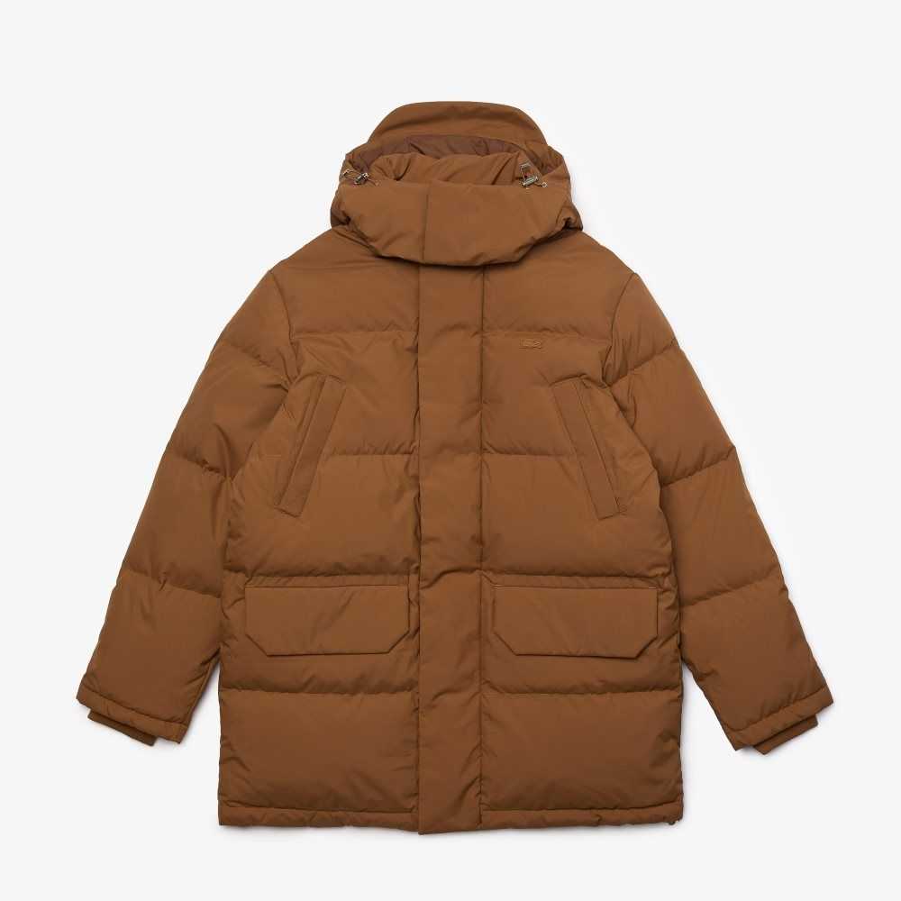 Lacoste Detachable Hood Long Puffer Coat Bruna | XQEID-7261