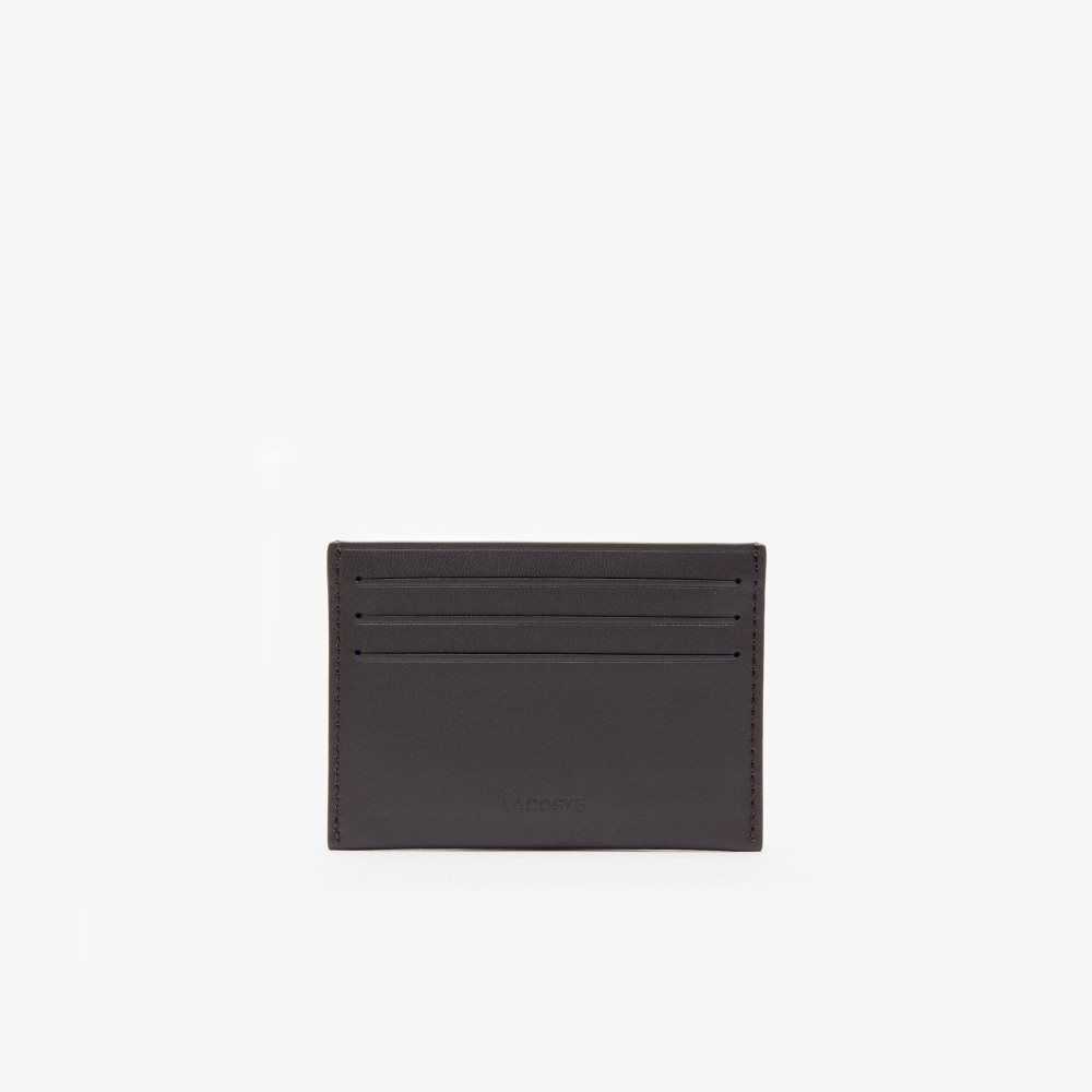 Lacoste Fitzgerald Läder Card Holder Mörkbruna | OEWUI-2867