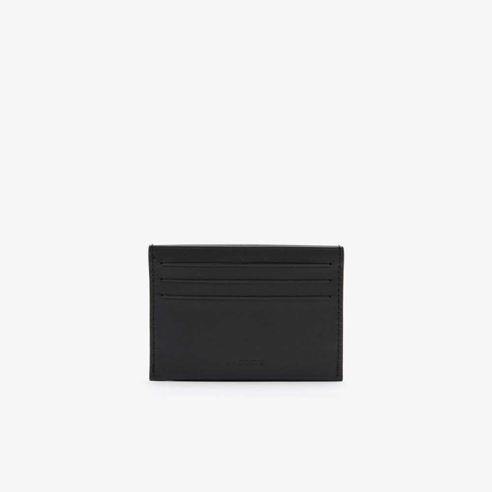 Lacoste Fitzgerald Läder Card Holder Svarta | QBTXO-9823