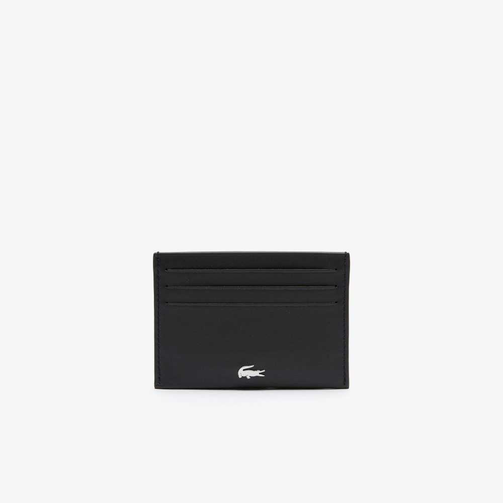 Lacoste Fitzgerald Läder Card Holder Svarta | QBTXO-9823