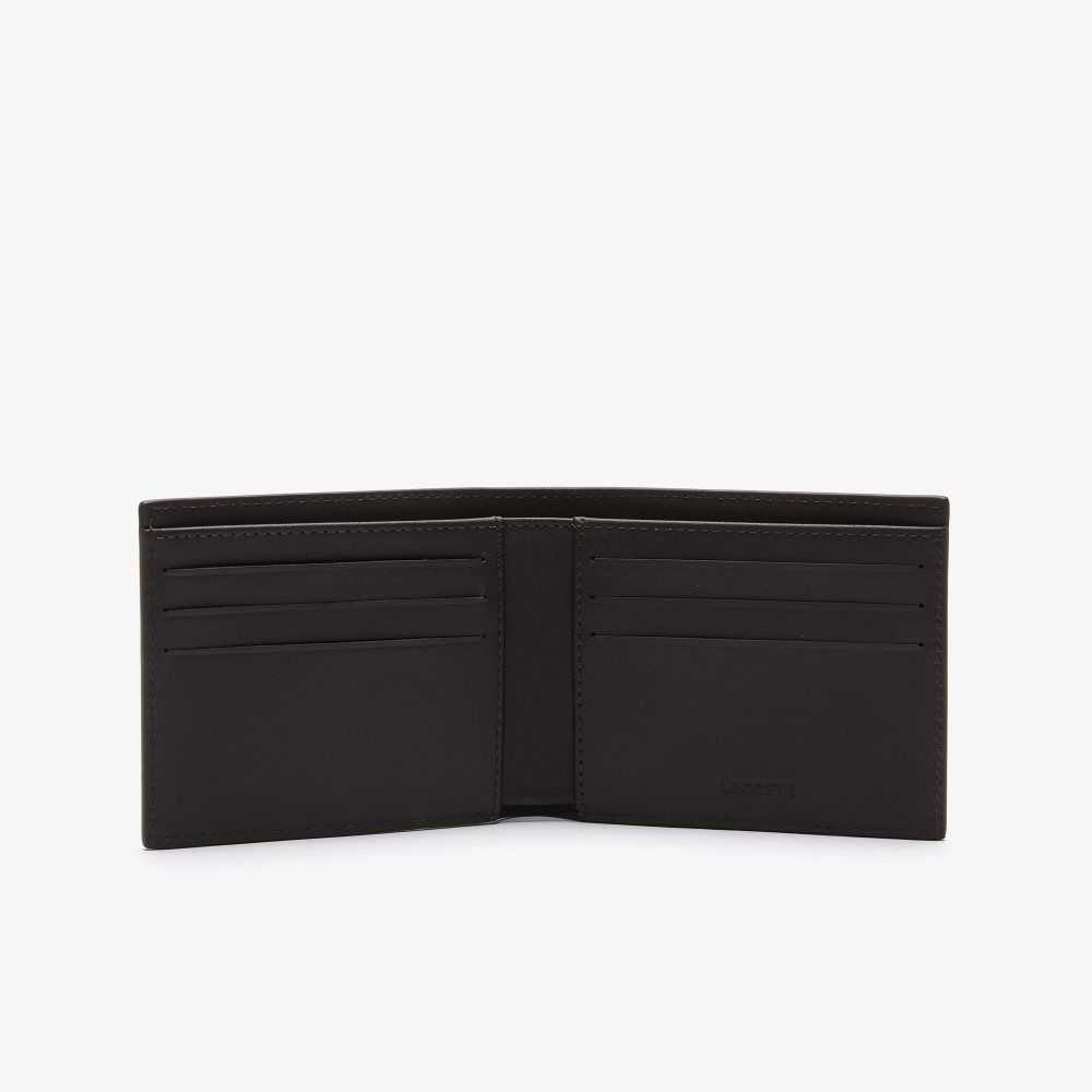 Lacoste Fitzgerald Läder Six Card Wallet Mörkbruna | KBYXA-6390