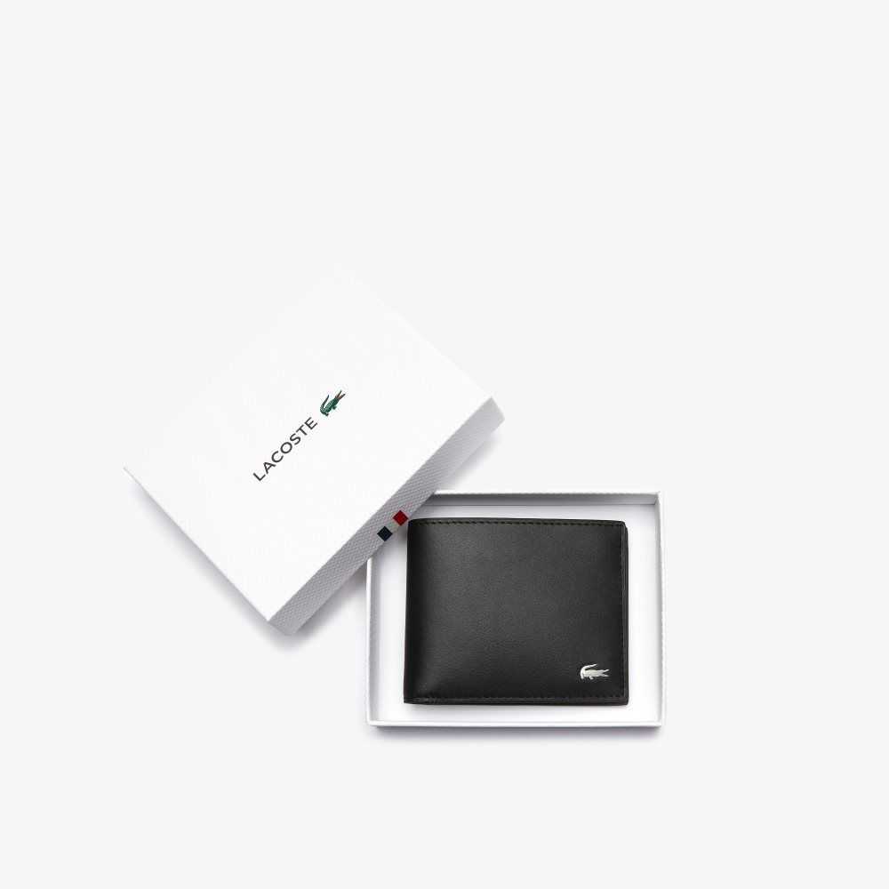 Lacoste Fitzgerald Läder Six Card Wallet Svarta | RGTVI-1726