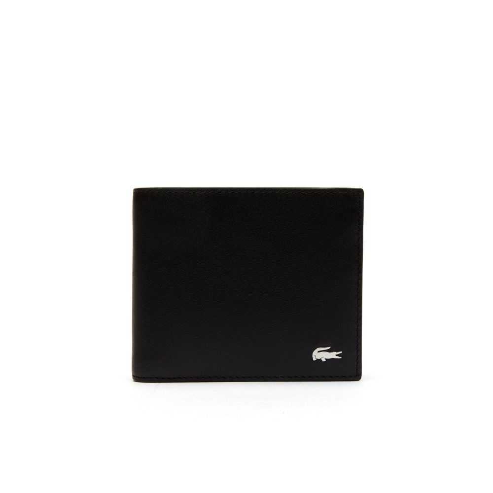 Lacoste Fitzgerald Läder Wallet And Card Holder Set Svarta | CEZFR-2671