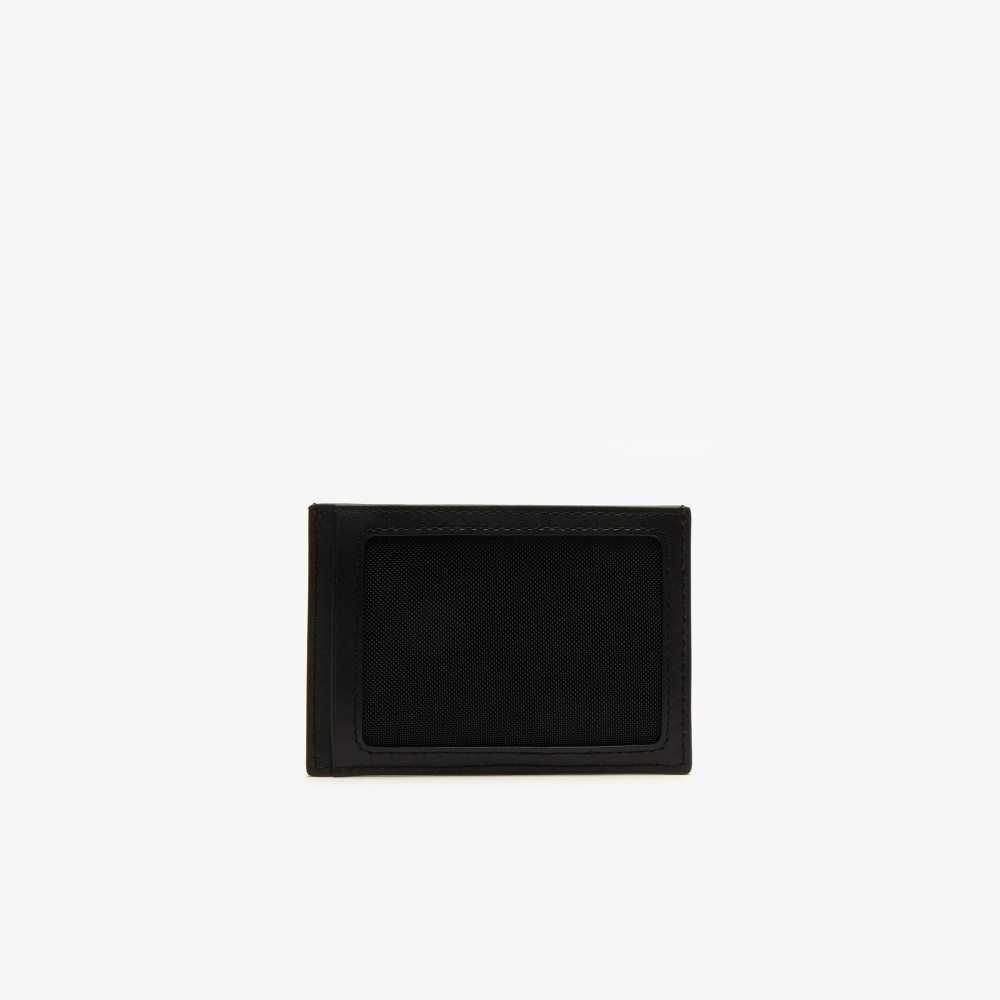 Lacoste Fitzgerald Läder Wallet And Card Holder Set Svarta | CEZFR-2671