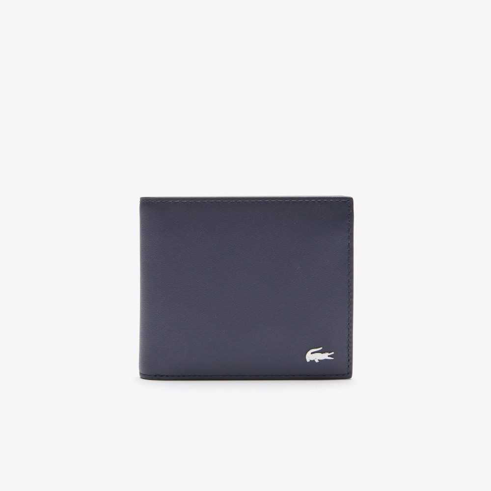 Lacoste Fitzgerald Läder Wallet Marinblå | WSDQB-5173