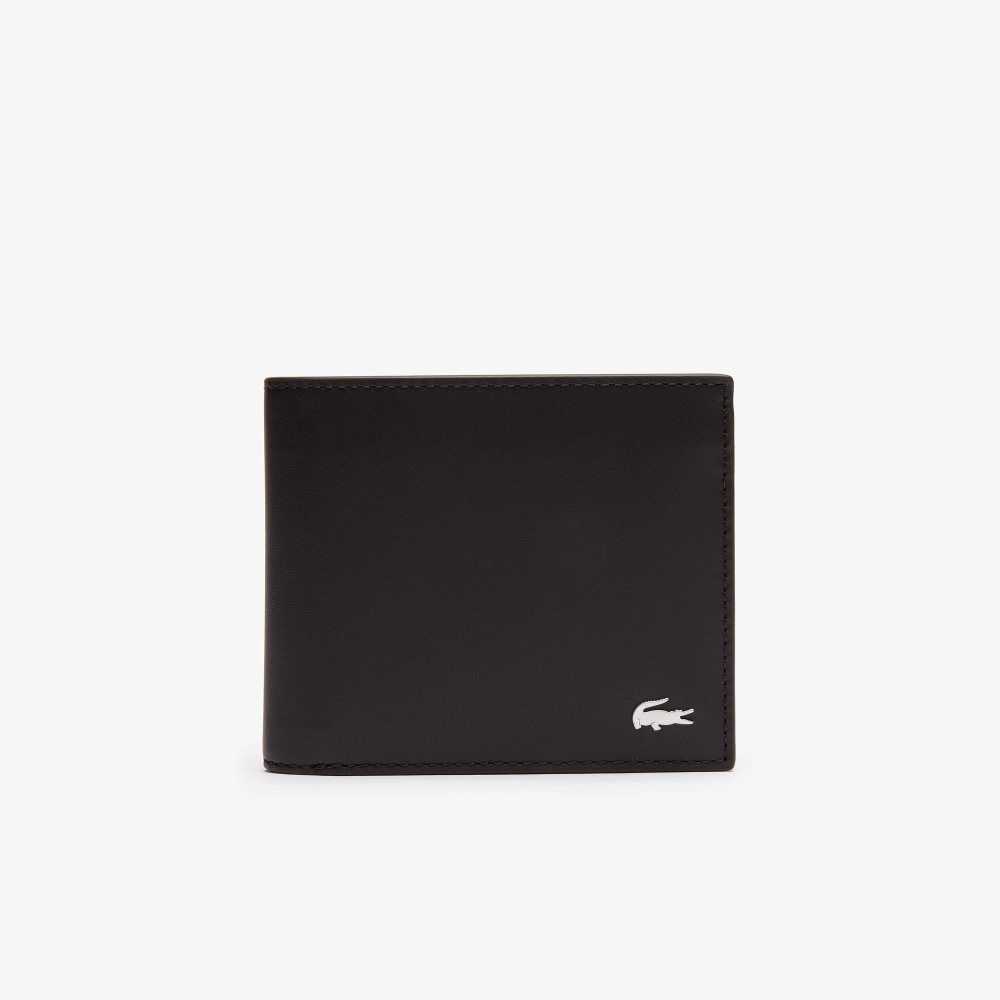 Lacoste Fitzgerald Läder Wallet Mörkbruna | PGRBC-9712