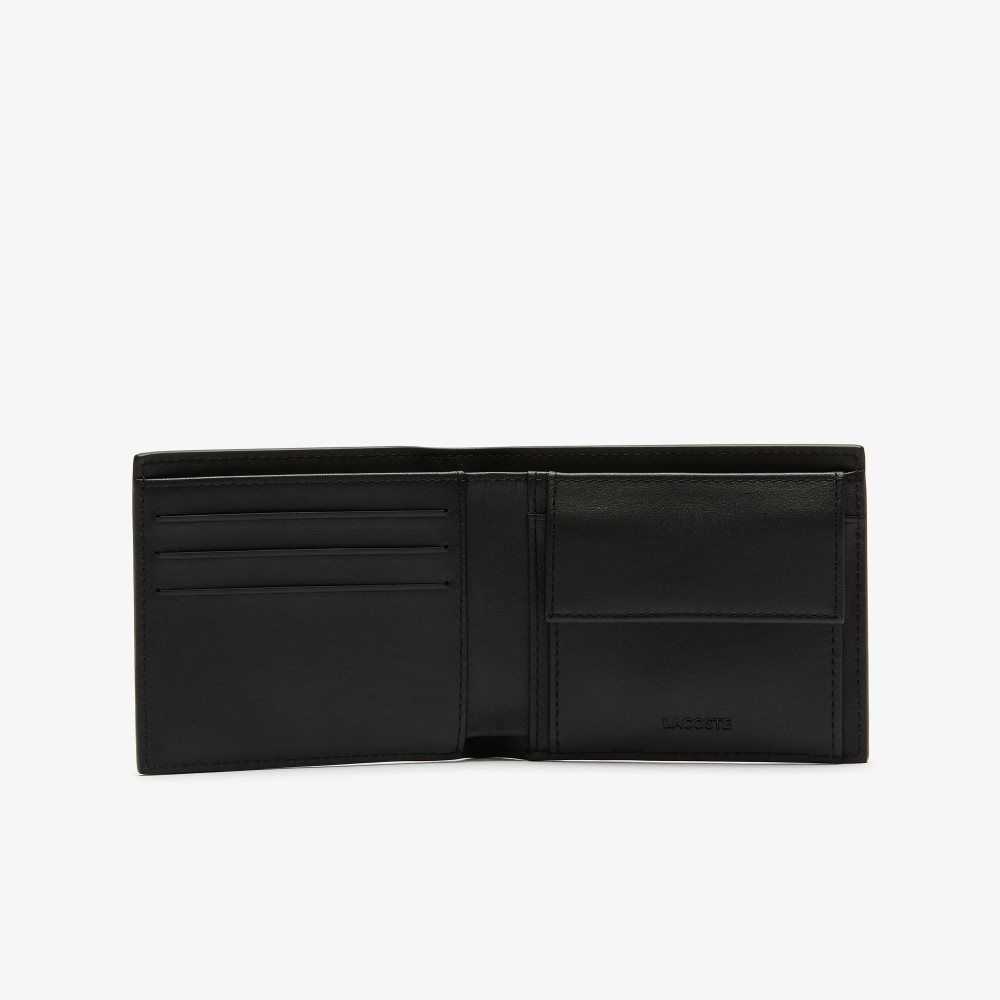 Lacoste Fitzgerald Läder Wallet Svarta | OPNUB-2693