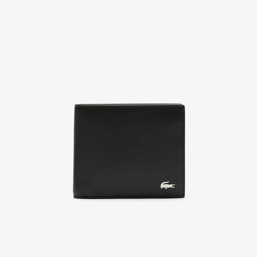 Lacoste Fitzgerald Läder Wallet Svarta | OPNUB-2693