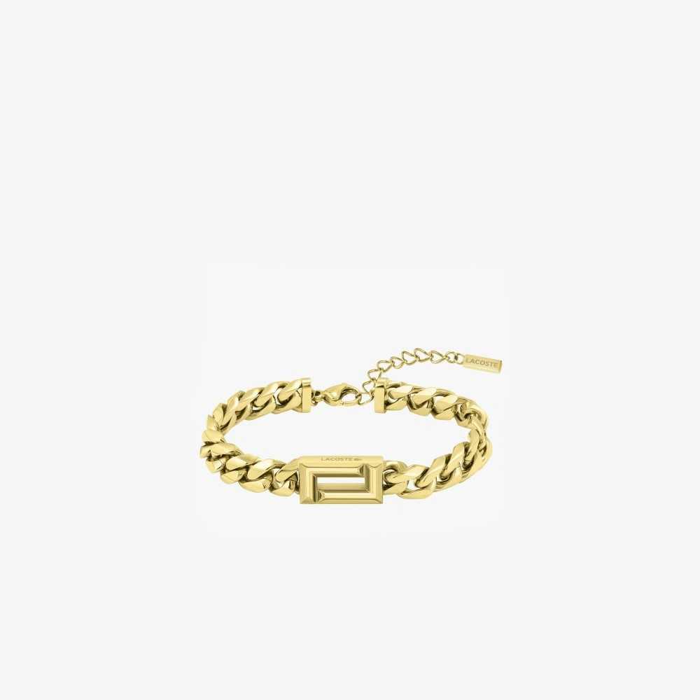 Lacoste Fundament Bracelet Guld | CXIOA-9504