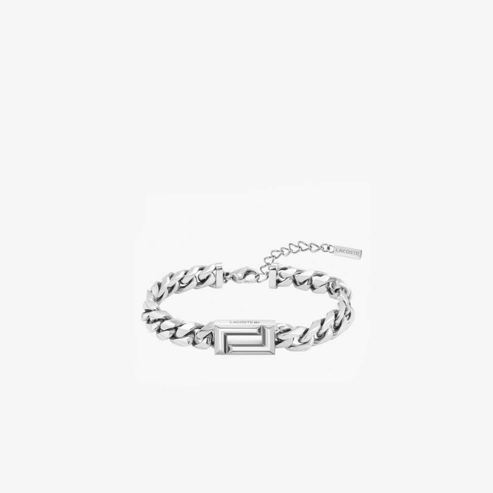 Lacoste Fundament Bracelet Silver | UIFVX-2703