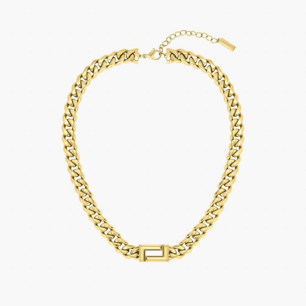 Lacoste Fundament Necklace Guld | PAZUM-0537