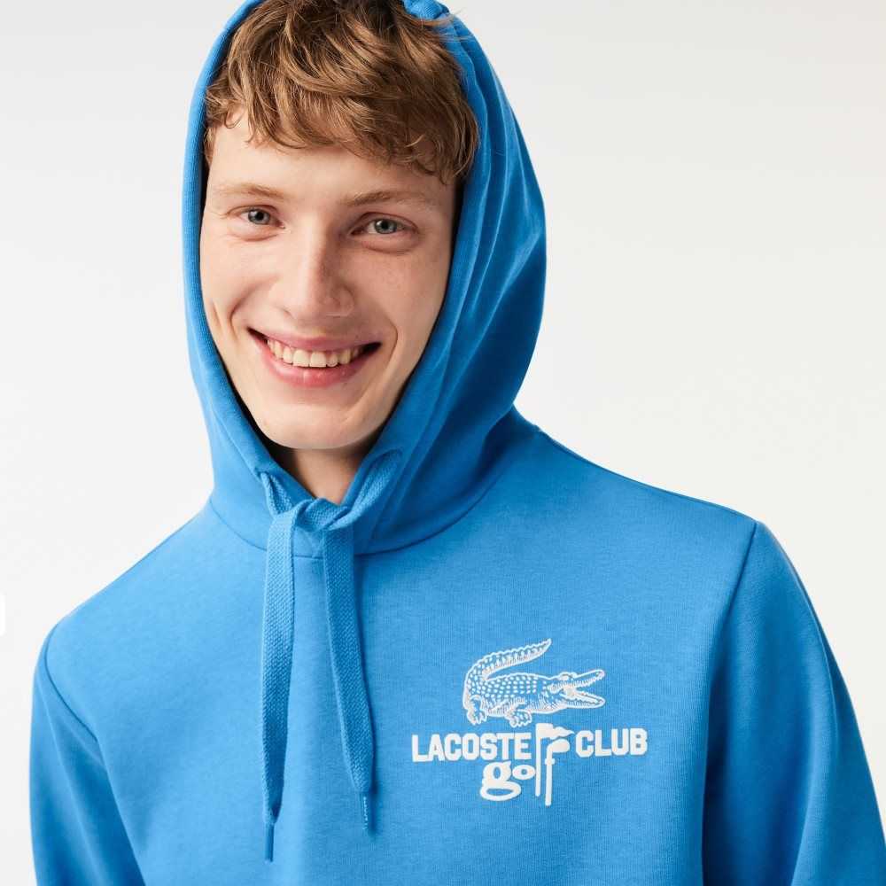 Lacoste Golf Relaxed Fit Hoodie Blå | BOCUD-9470