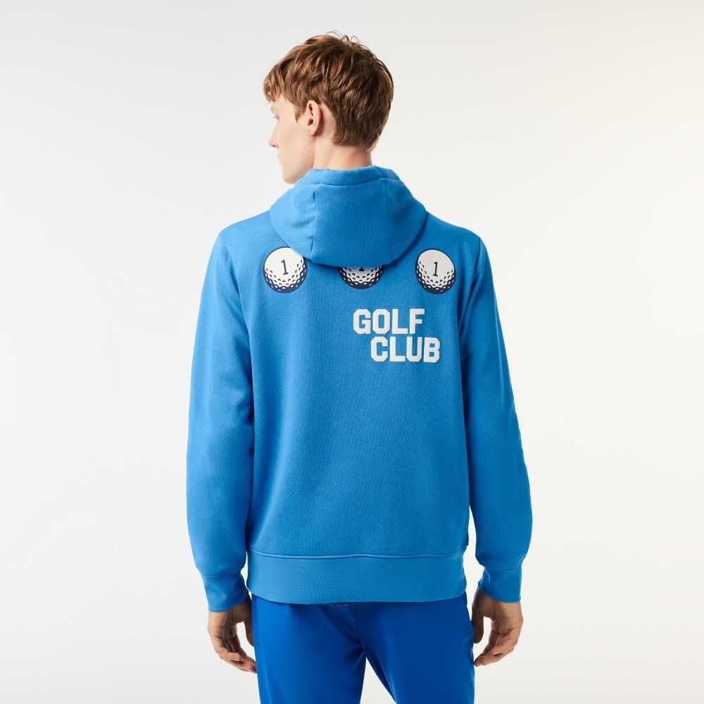 Lacoste Golf Relaxed Fit Hoodie Blå | BOCUD-9470