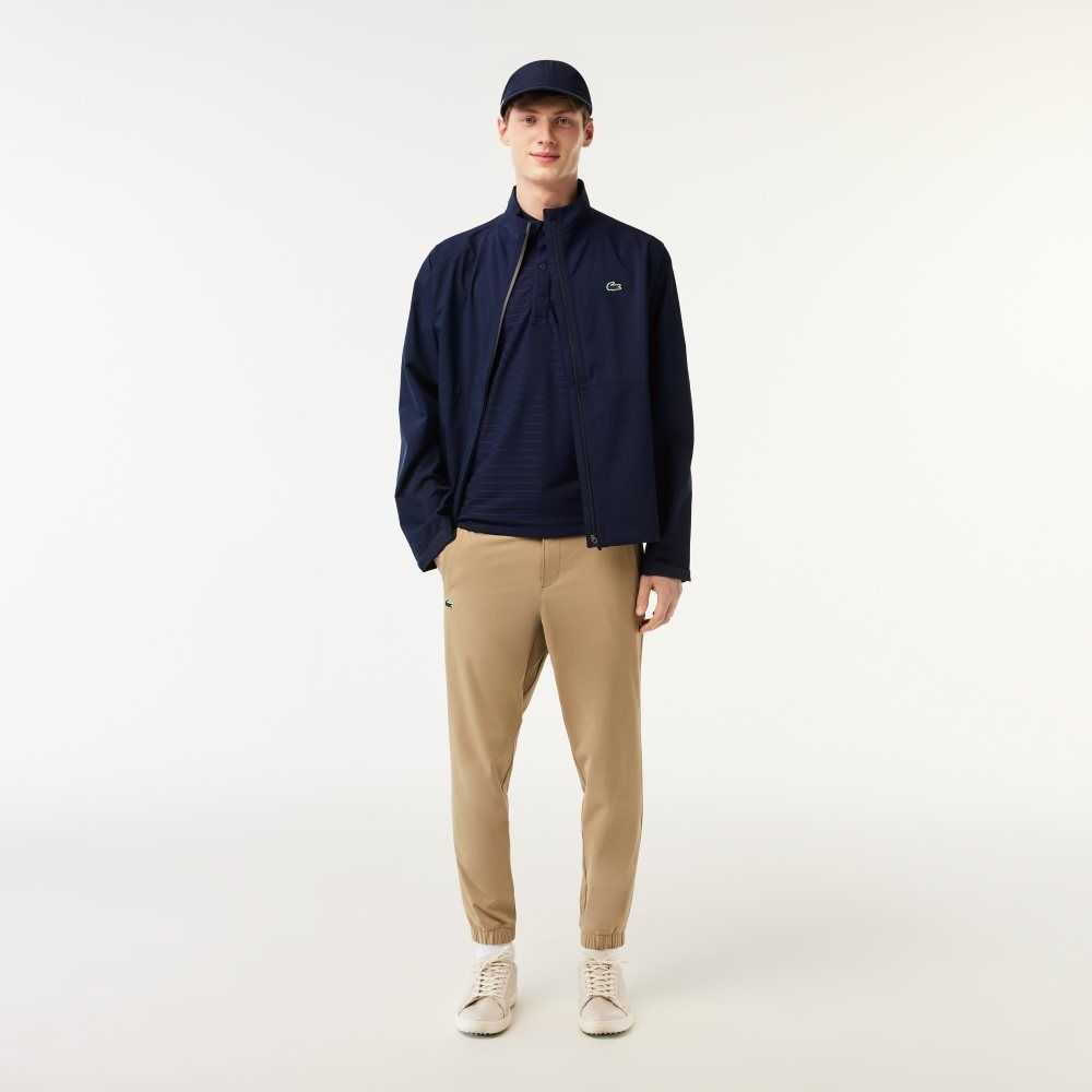 Lacoste Golf Zip-Up Vattentäta Windbreaker Marinblå Blå | AYBHG-5214