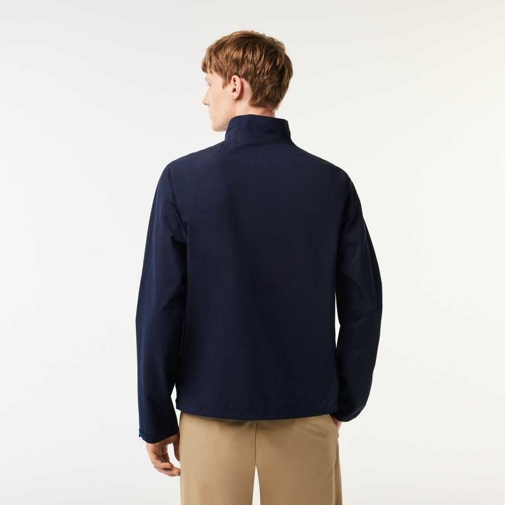 Lacoste Golf Zip-Up Vattentäta Windbreaker Marinblå Blå | AYBHG-5214