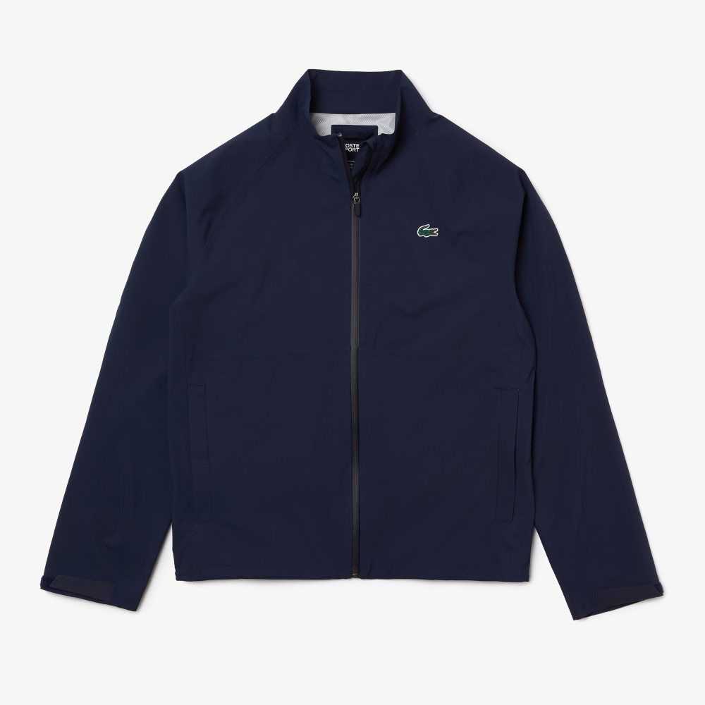 Lacoste Golf Zip-Up Vattentäta Windbreaker Marinblå Blå | AYBHG-5214