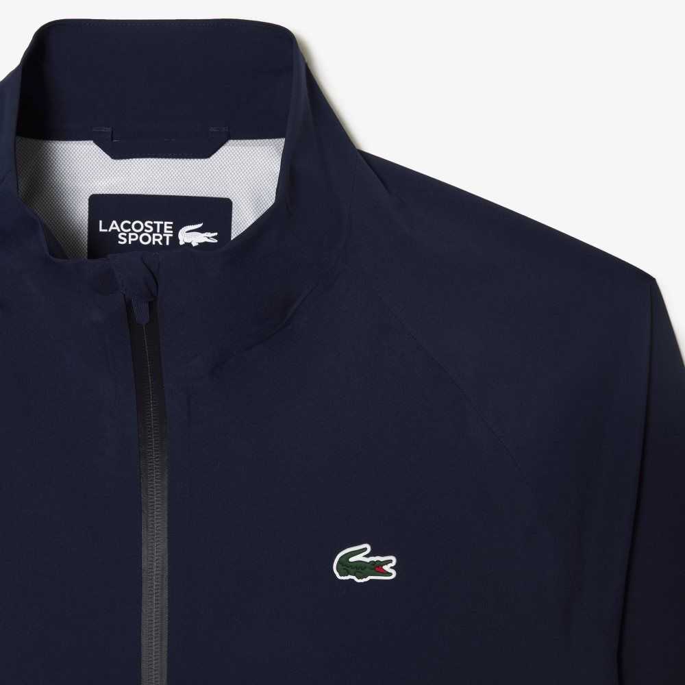 Lacoste Golf Zip-Up Vattentäta Windbreaker Marinblå Blå | AYBHG-5214