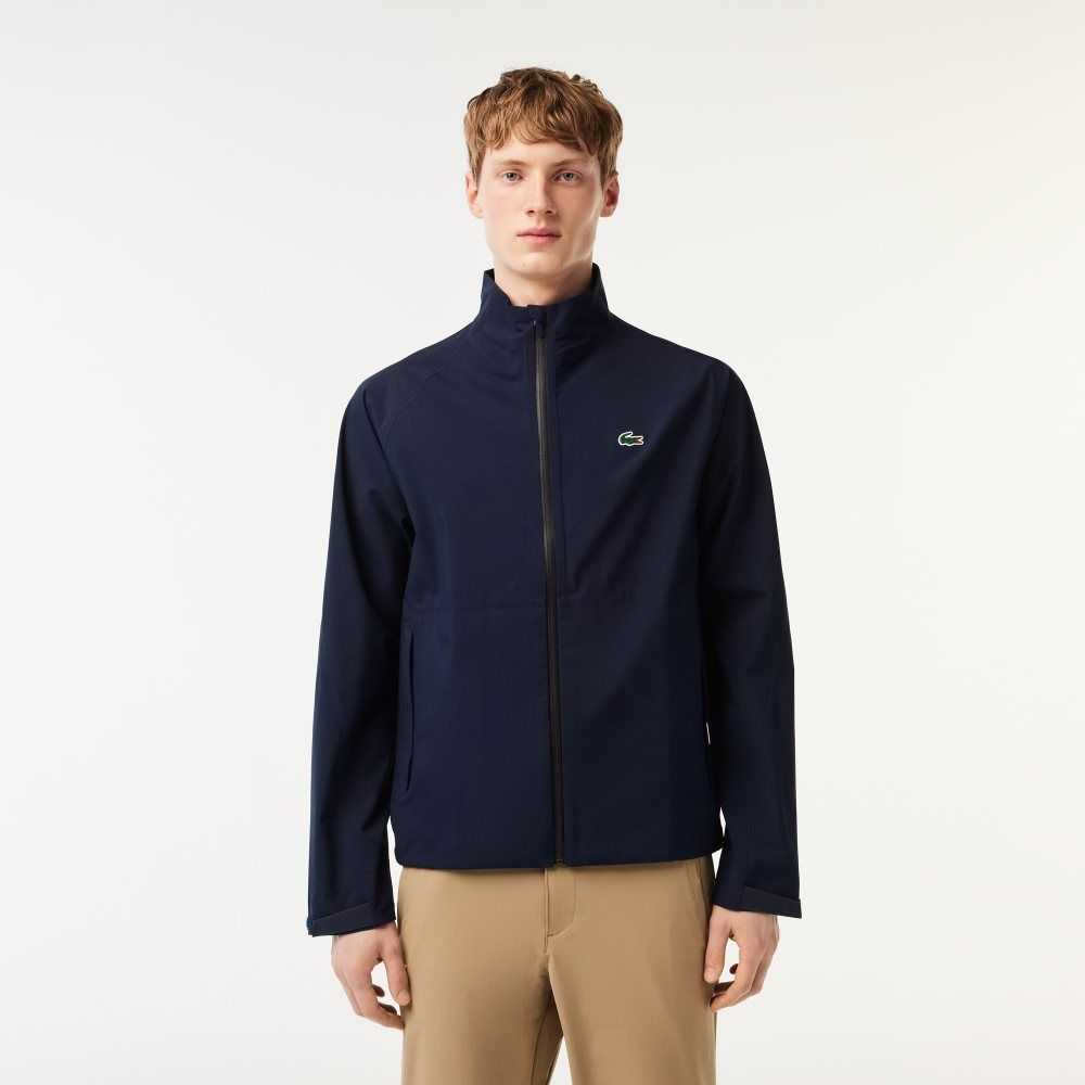 Lacoste Golf Zip-Up Vattentäta Windbreaker Marinblå Blå | AYBHG-5214