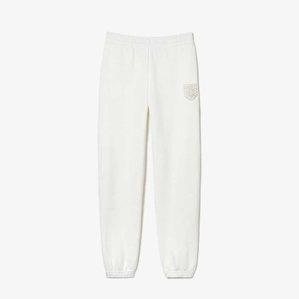 Lacoste Goop Bomull Fleece Trackpants Vita | SMTWR-9820