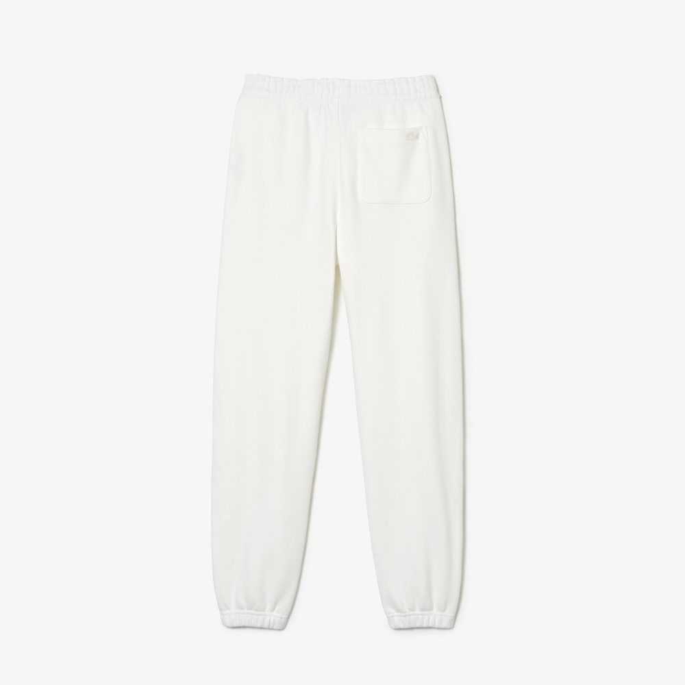 Lacoste Goop Bomull Fleece Trackpants Vita | SMTWR-9820