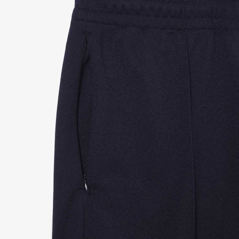 Lacoste Goop Two-Ply Pique Trackpants Marinblå Blå | IJOYH-1730