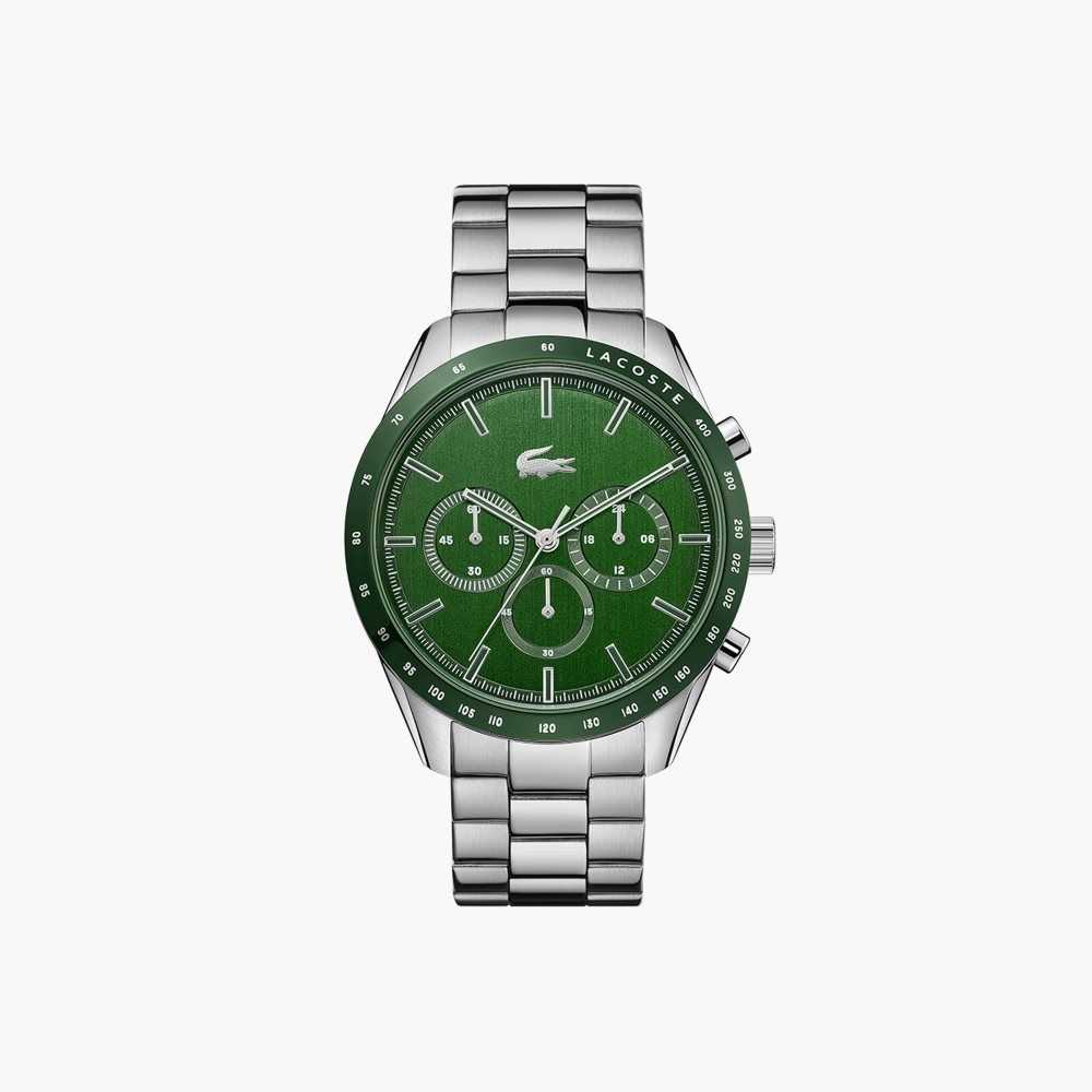 Lacoste Green Stainless Steel Rem Boston Chrono Silver | MBRNA-6295