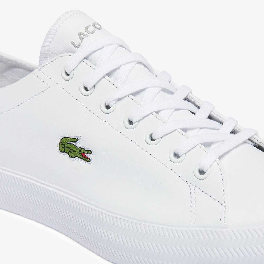 Lacoste Gripshot Läder Vita Vita | DQSYE-8795