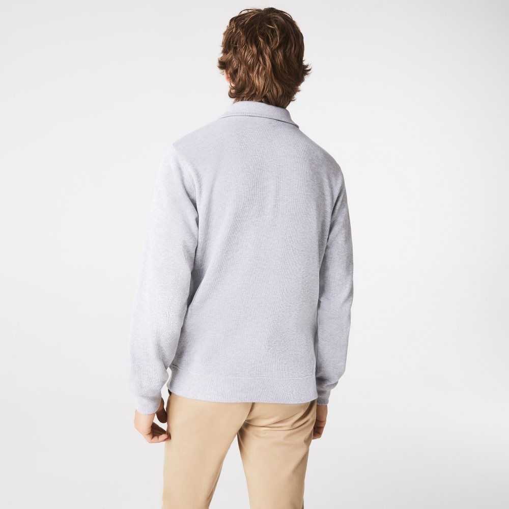 Lacoste Half Zip Bomull Grå | JRXBI-1489