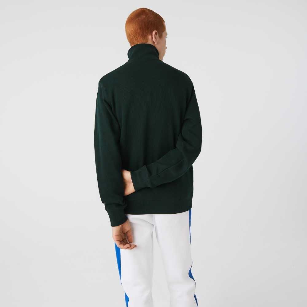 Lacoste Half Zip Bomull Gröna | YOVSL-1753