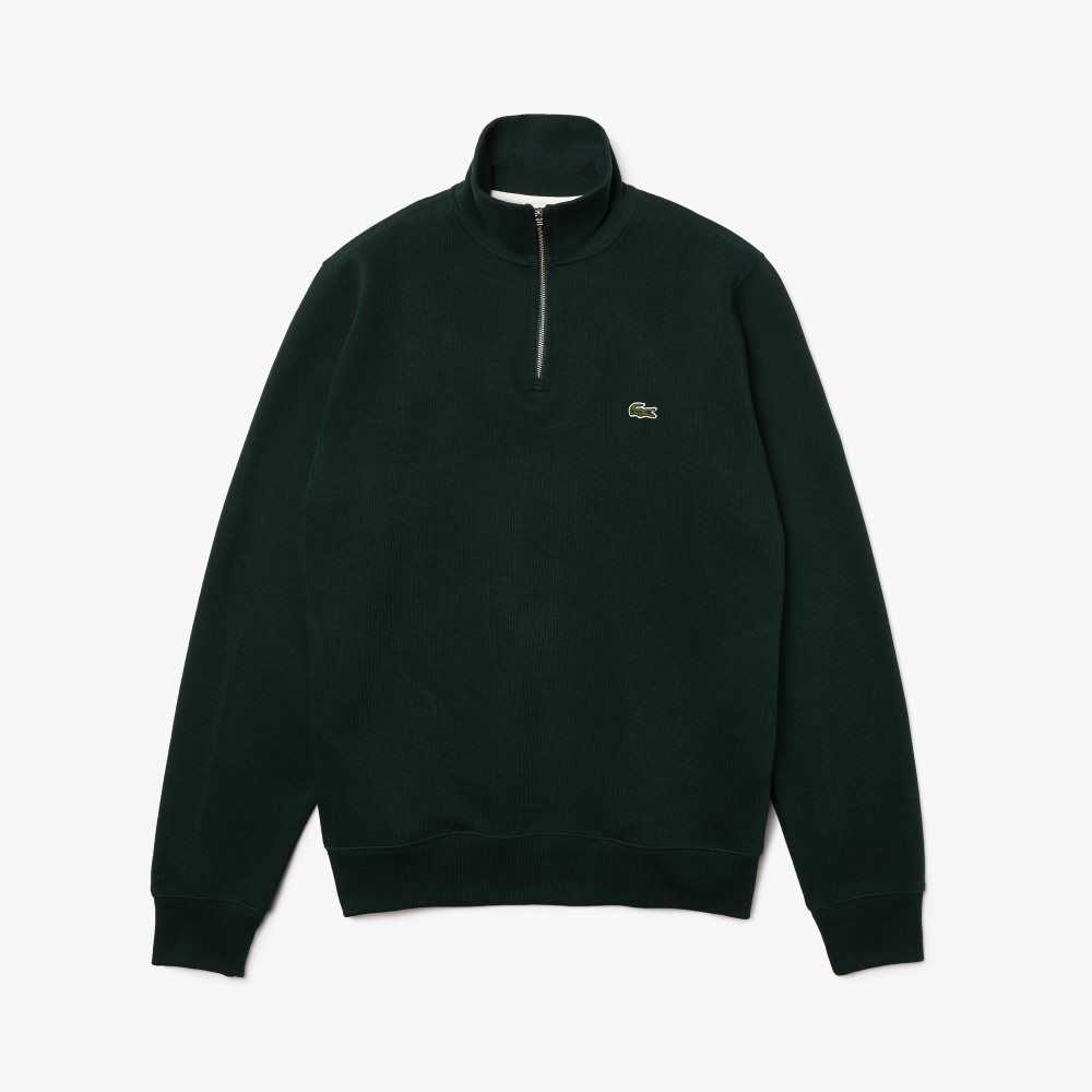 Lacoste Half Zip Bomull Gröna | YOVSL-1753