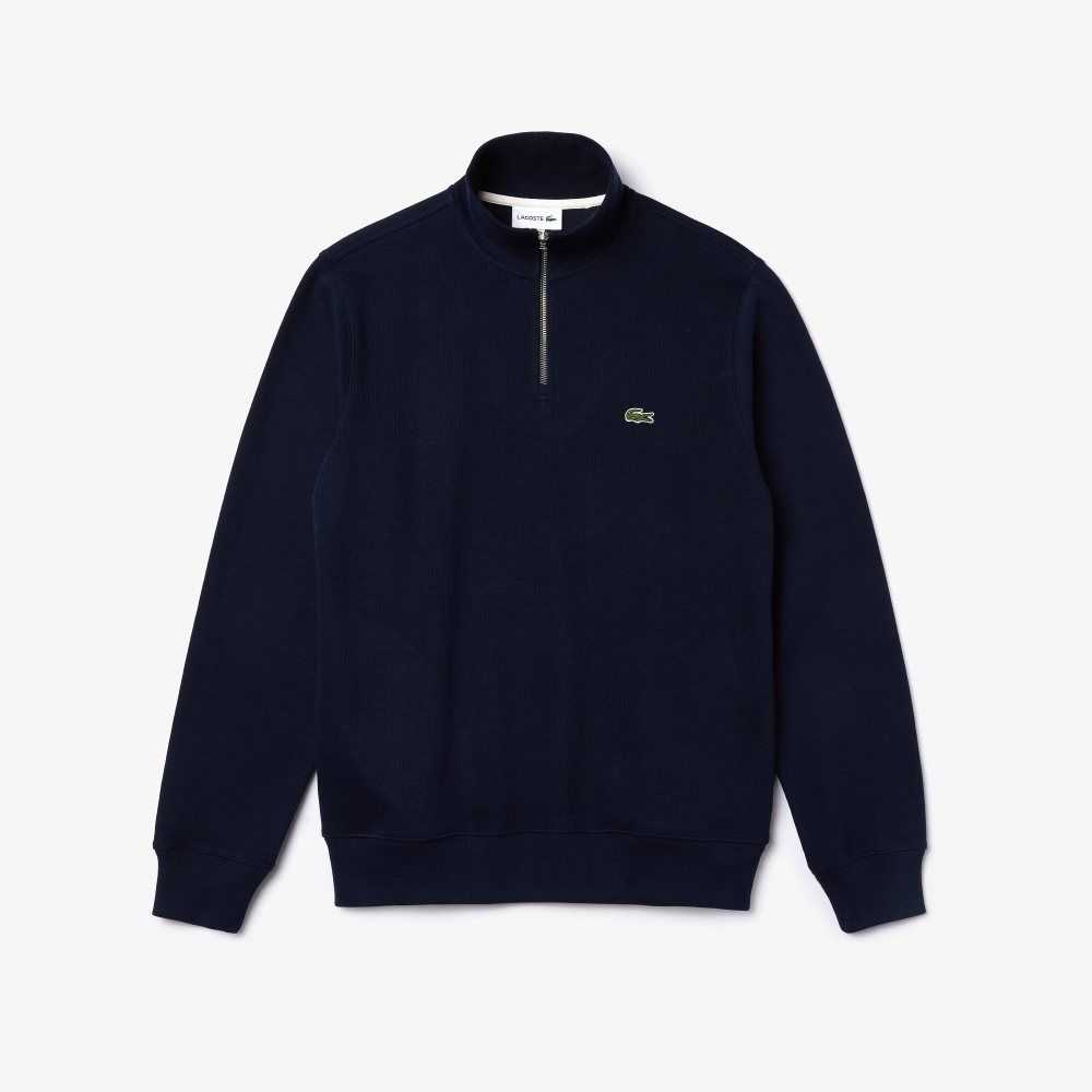 Lacoste Half Zip Bomull Marinblå Blå | EDYZL-6402