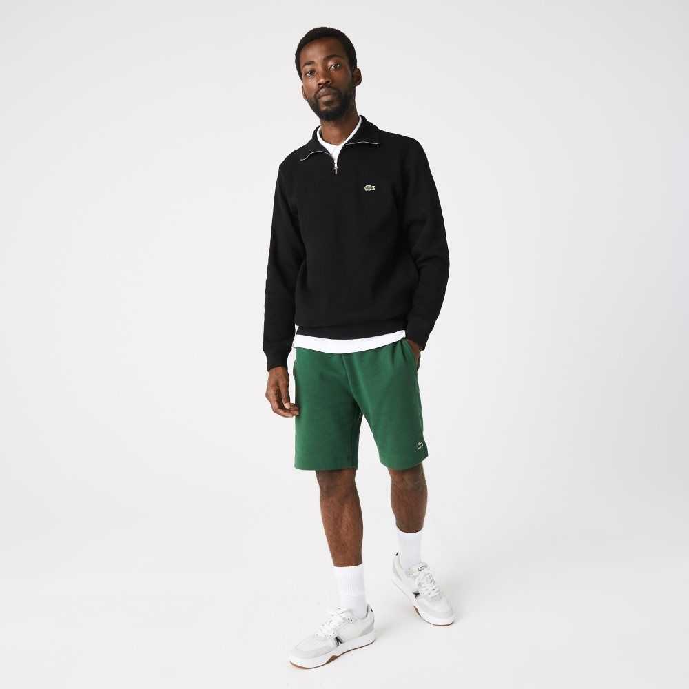 Lacoste Half Zip Bomull Svarta | CSNZL-0325