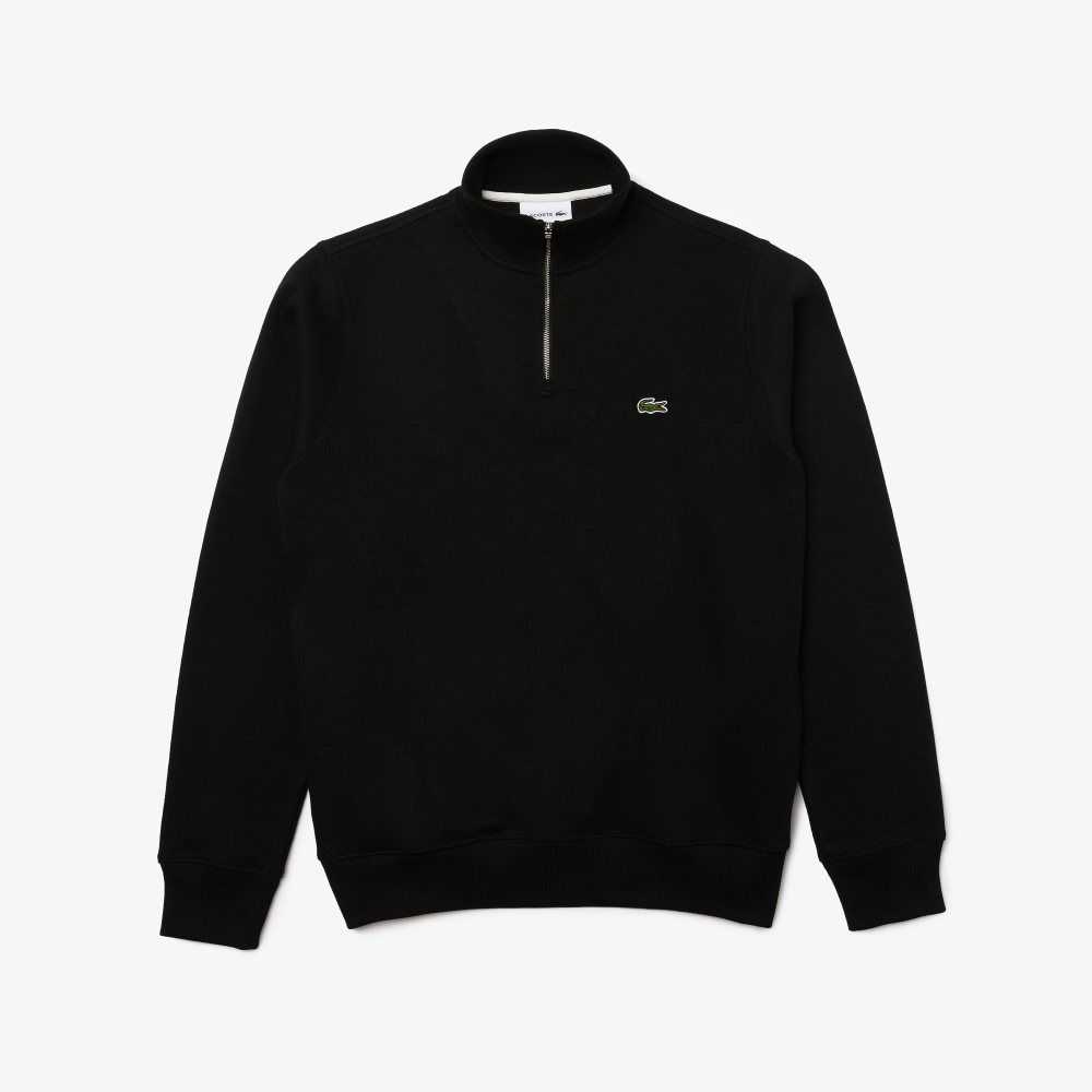 Lacoste Half Zip Bomull Svarta | CSNZL-0325