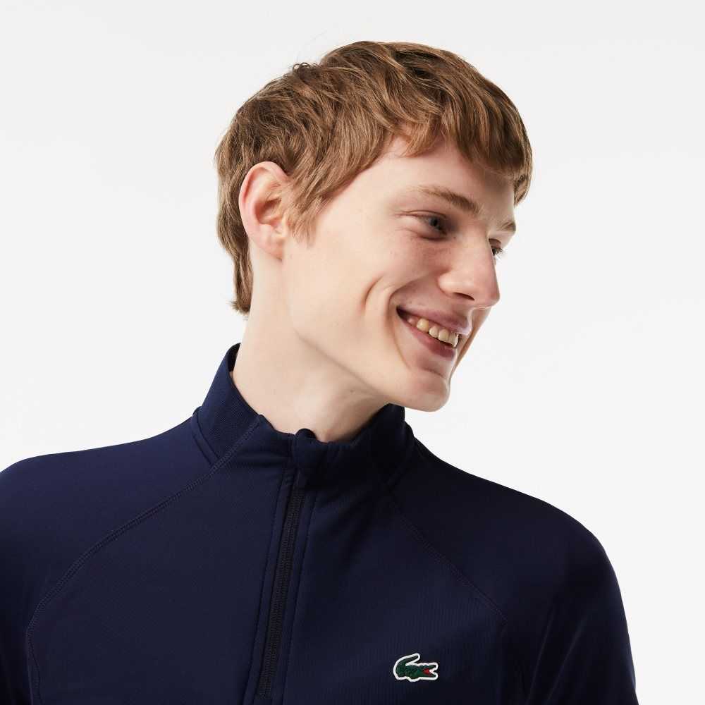 Lacoste Half Zip Golf Marinblå Blå | DAZMG-0572