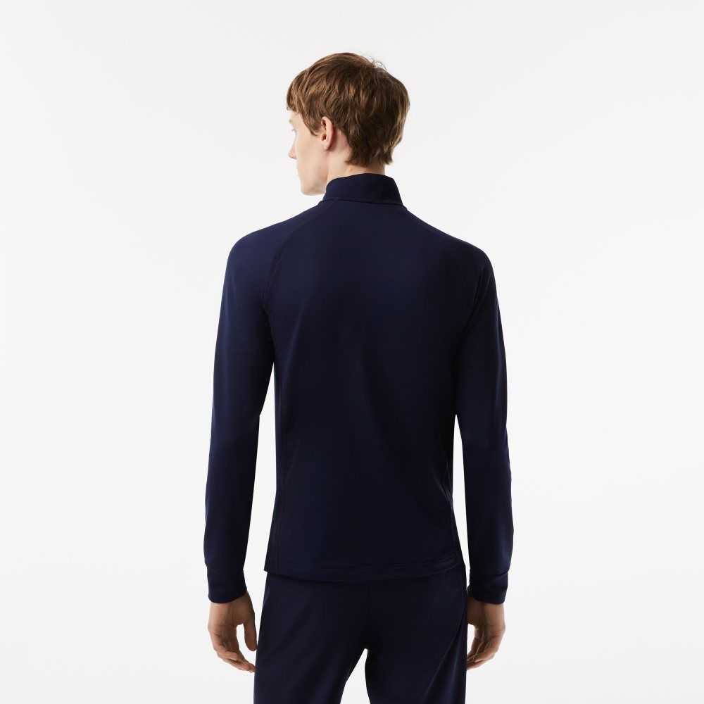 Lacoste Half Zip Golf Marinblå Blå | DAZMG-0572