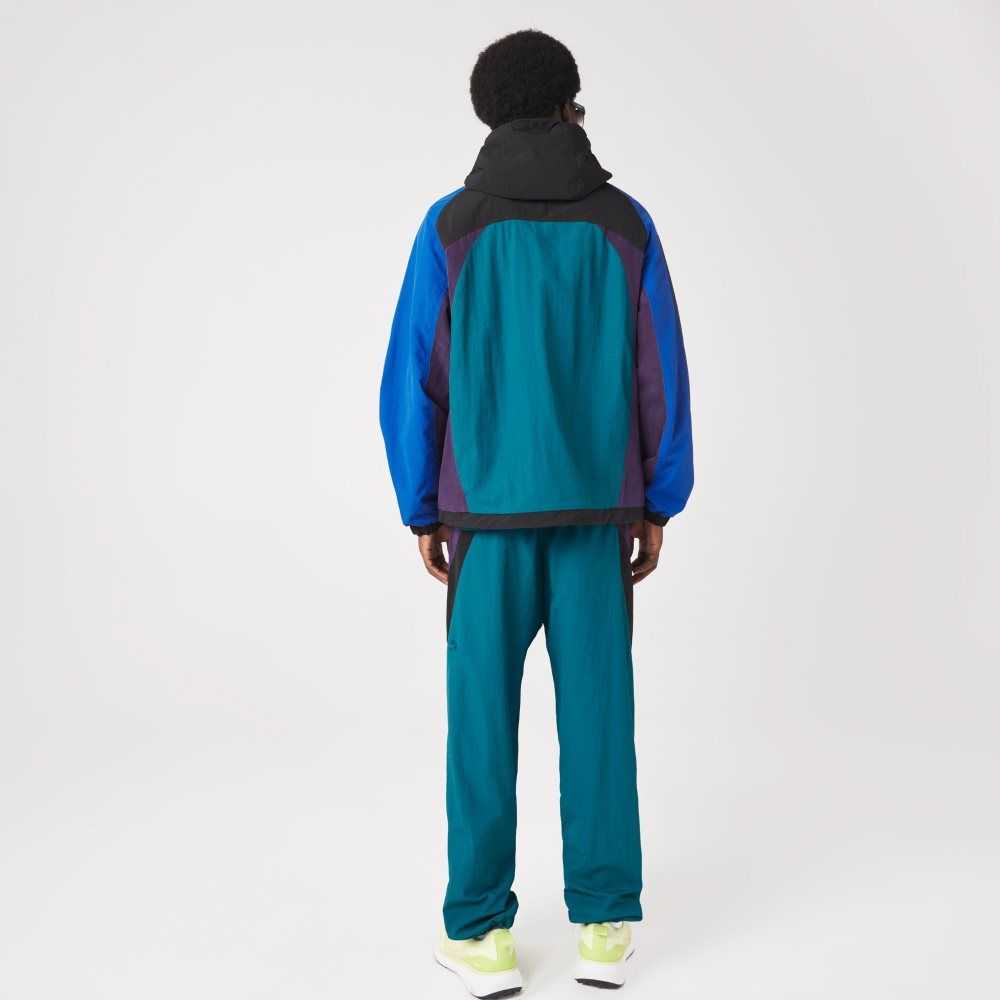 Lacoste Heritage Color-Block Nylon Gröna Blå Lila Svarta | PEOTR-0812