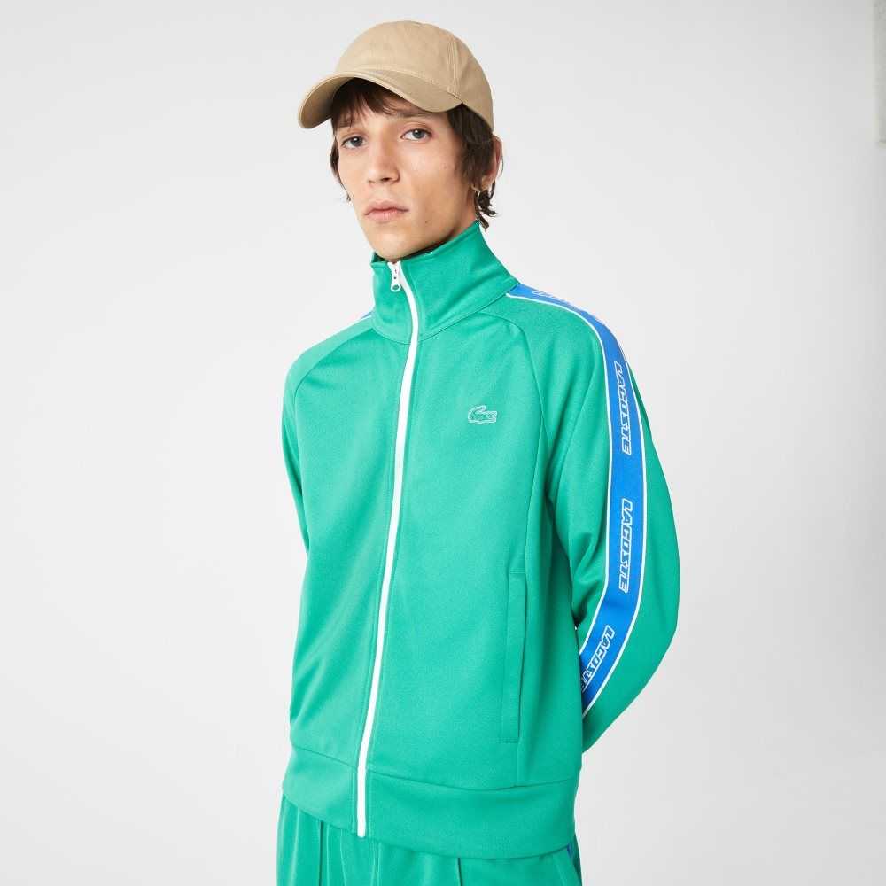 Lacoste Heritage High-Neck Zip Gröna | CPETO-2743