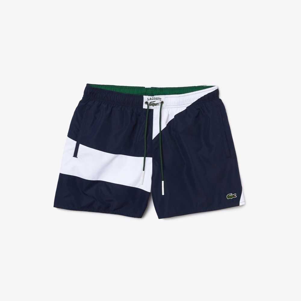 Lacoste Heritage Tryck Patch Light Marinblå Blå Vita | LQJDK-0524