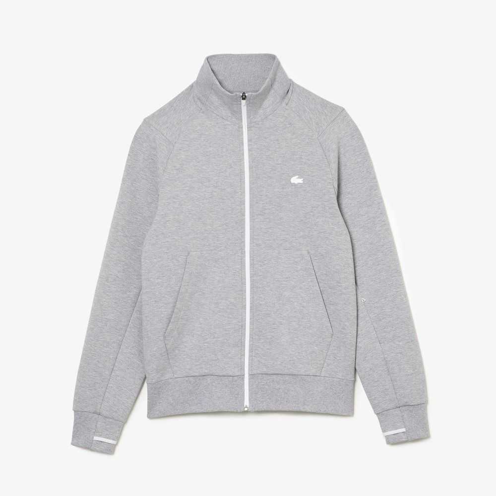 Lacoste High-Neck Bomull Blend Zip Grå | ZPYIJ-9320