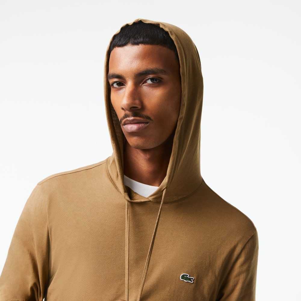 Lacoste Hooded Bomull Jersey Sweatshirt Bruna | MZHWR-8269