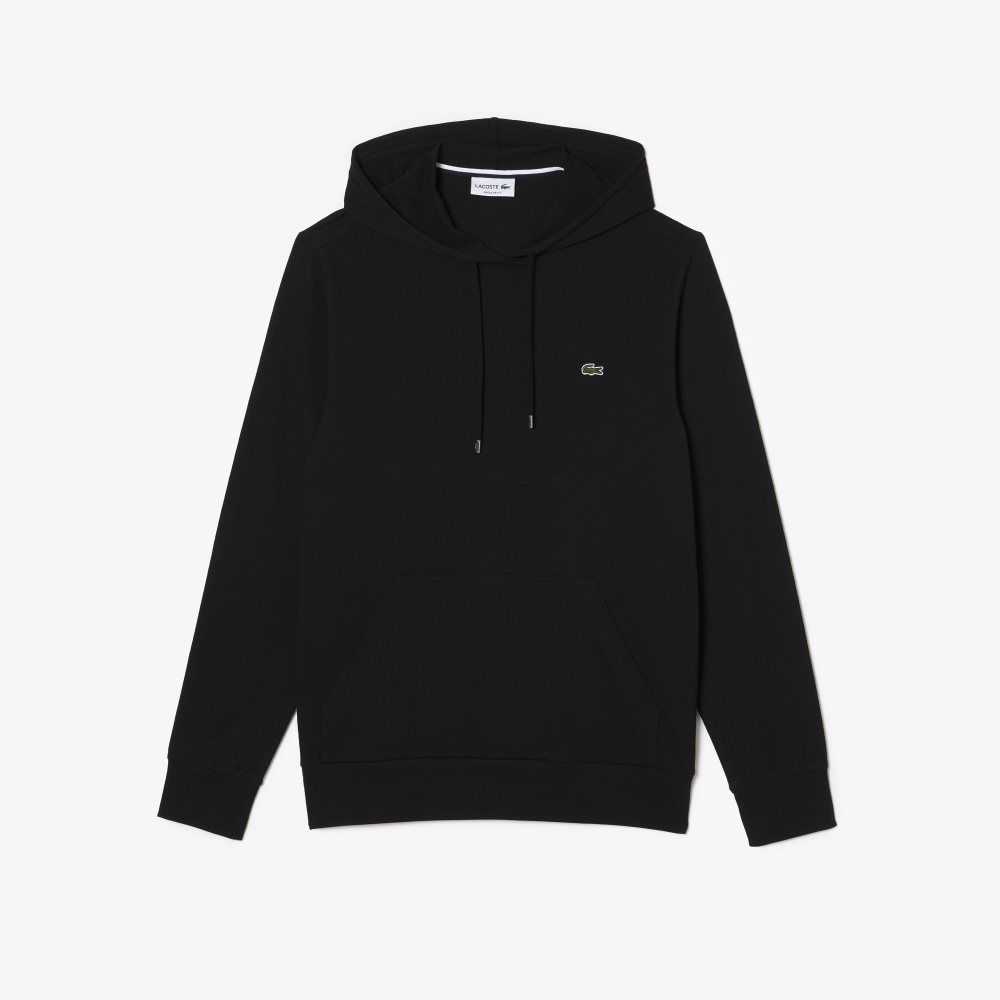 Lacoste Hooded Bomull Jersey Sweatshirt Svarta | WJXFQ-5873