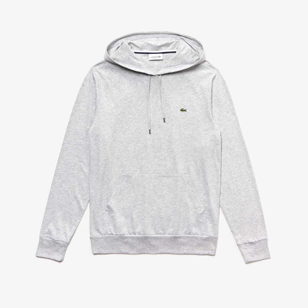 Lacoste Hooded Bomull Jersey Sweatshirt Grå | YBMUS-9802