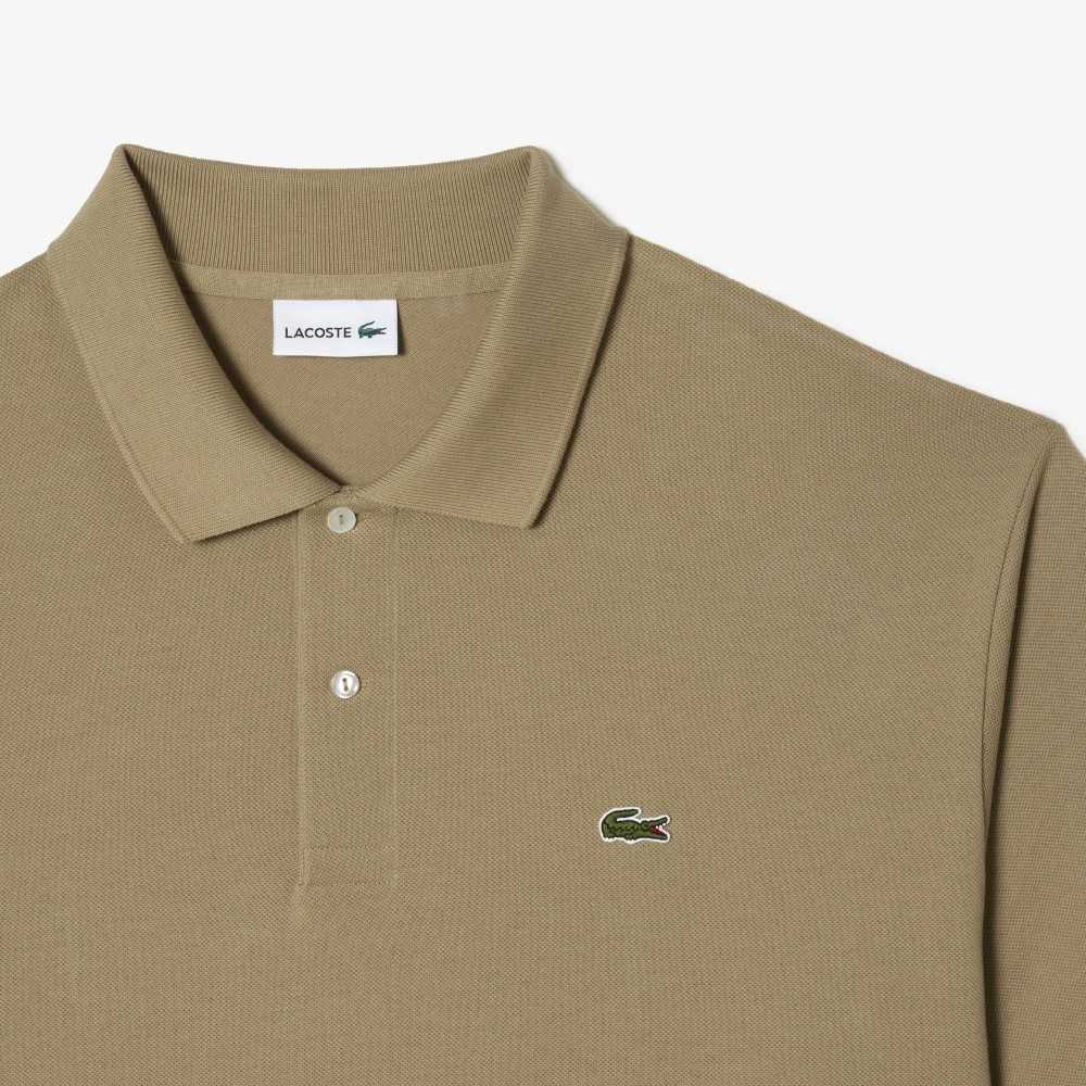 Lacoste Höga Fit Bomull Petit Pique Beige | LPSFU-3647