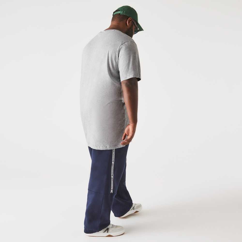 Lacoste Höga Fit Pima Bomull Jersey Grå | AMZOQ-9437