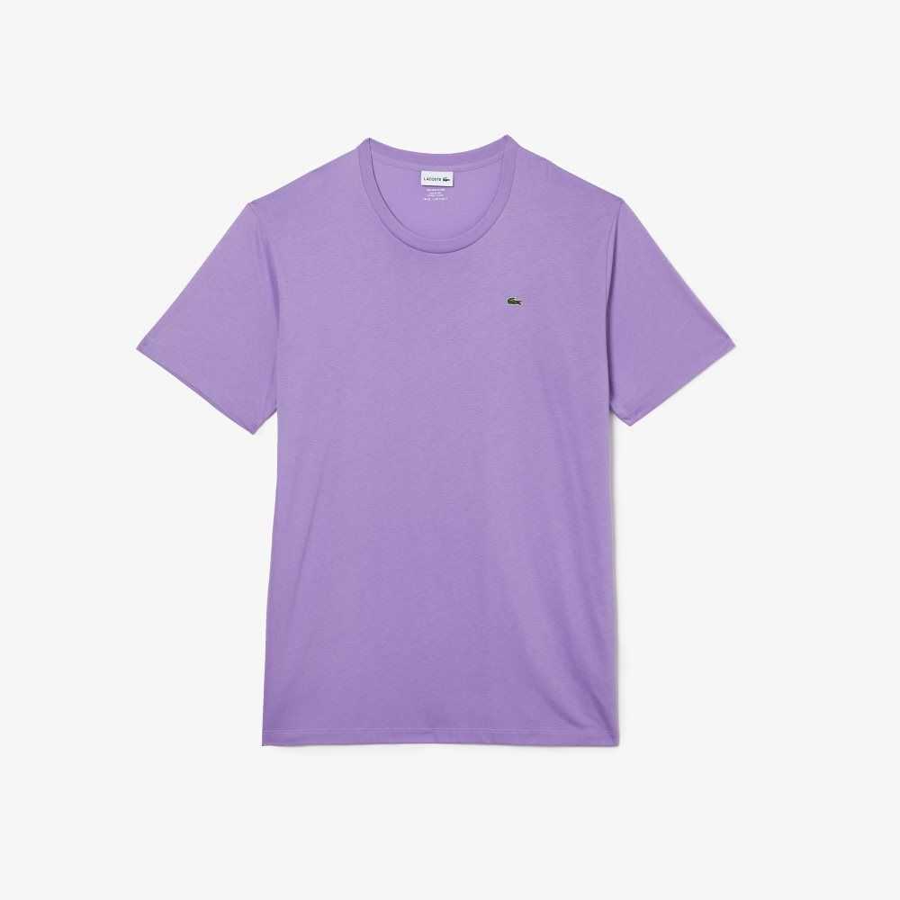 Lacoste Höga Fit Pima Bomull Jersey Lila | TEUBJ-2869