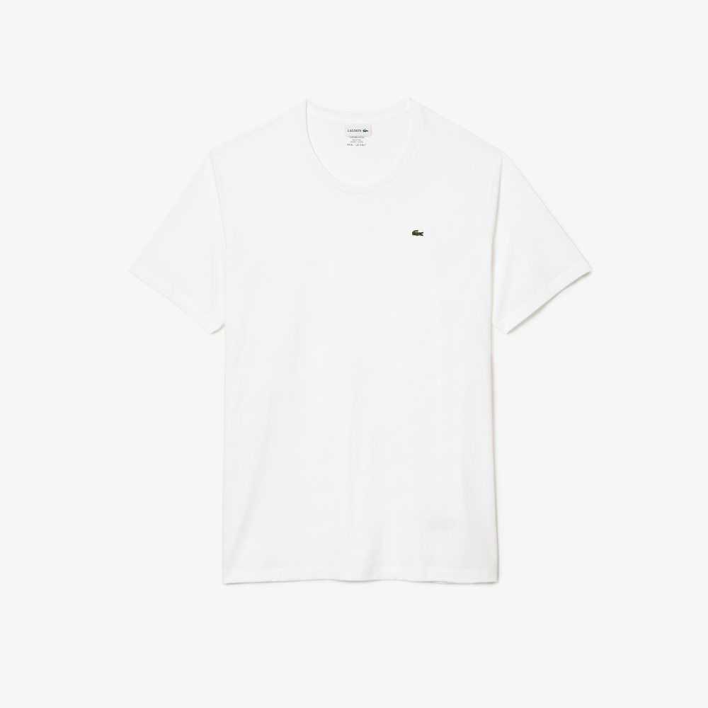 Lacoste Höga Fit Pima Bomull Jersey Vita | OFHJI-4365