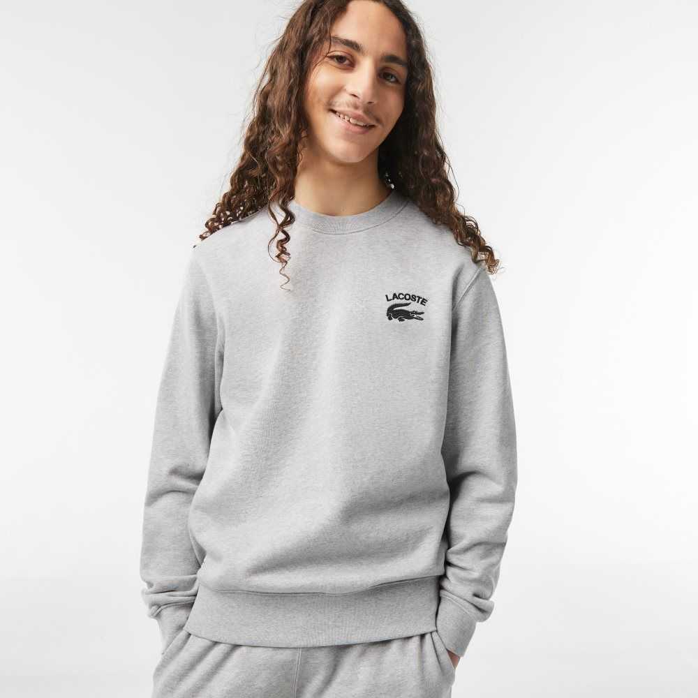 Lacoste Inscription Crew Neck Grå | CETUV-7254