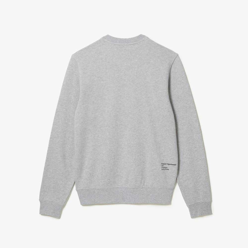 Lacoste Inscription Crew Neck Grå | CETUV-7254