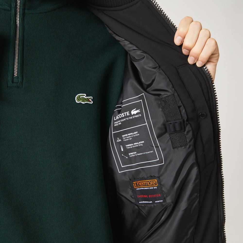 Lacoste Insulated Vadderad Bomber Svarta | BAWGS-9401